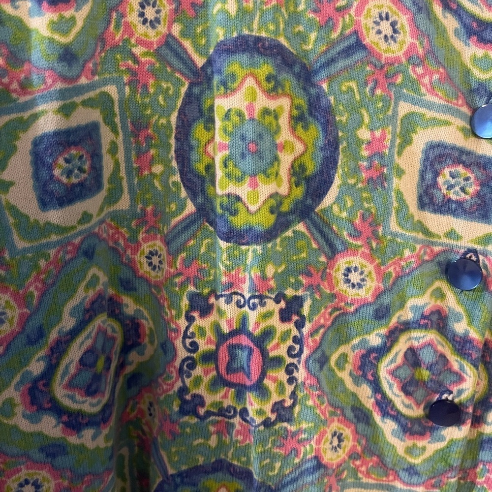 Talbots Colorful Patterned Cardigan - Picture 4 of 6
